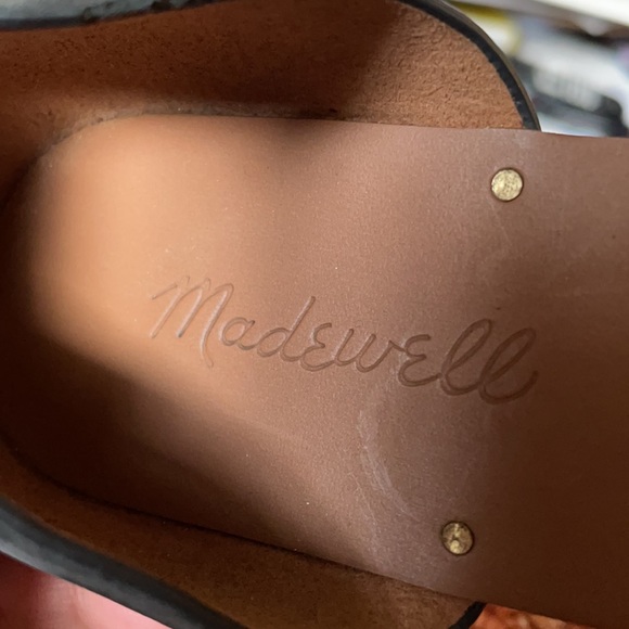 Madewell Thea Sandals Navy Blue Woven Flats. Sz 8 - Picture 4 of 7